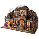Neapolitan Nativity Scene for 10 cm figurines, village with fountain, animated character and Holy Family, 60x80x35 cm, MODULE 1 s3
