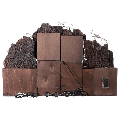 Belén napolitano 10 cm pueblo fuente movimiento Natividad 60x80x35 cm MÓDULO I 8