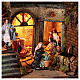 Neapolitan Nativity village for 10 cm figurines, with fountain, animated character and Holy Family, 60x80x35 cm, MODULE 1 s6