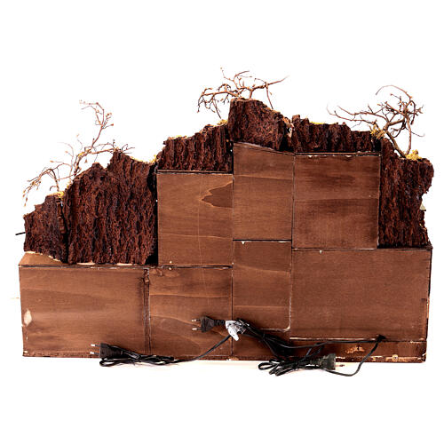 Aldeia presépio estilo século XVIII Nápoles Natividade e fontanário 60x80x35 cm MOD. II 10