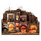 Neapolitan Nativity village for 10 cm figurines, with fountain and Holy Family, 60x80x35 cm, MODULE 2 s9