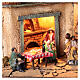 Neapolitan Nativity Scene for 10 cm figurines, village animated character and Holy Family, 60x80x35 cm, MODULE 3 s2