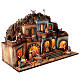 Neapolitan Nativity Scene for 10 cm figurines, village animated character and Holy Family, 60x80x35 cm, MODULE 3 s5
