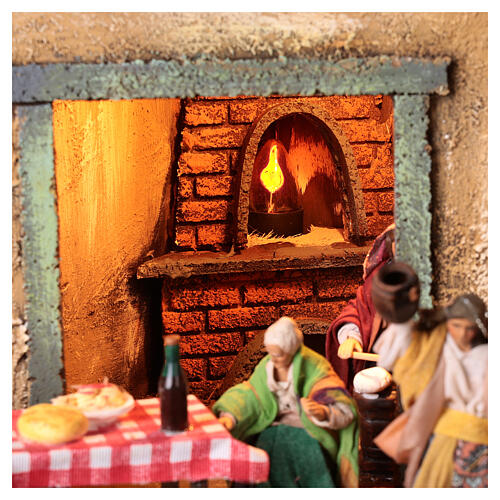 Belén napolitano pueblo modular 10 cm Natividad 60x80x35 cm MÓDULO III 7