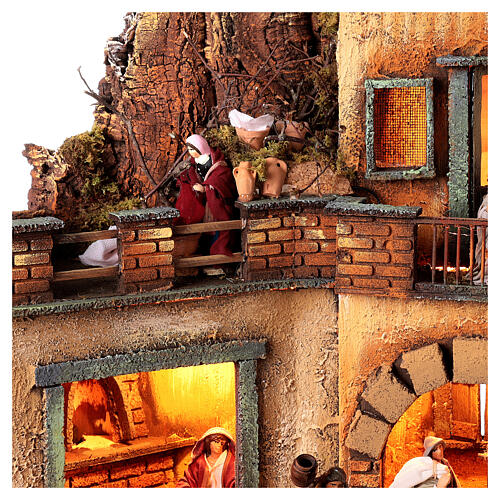 Szopka neapolitańska osada modułowa, 10 cm, scena narodzin, 60x80x35 cm MODUŁ III 6