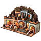 Modular Nativity setting complete with 10 cm characters for Neapolitan Nativity Scene, 3 modules, 60x240x35 cm s15