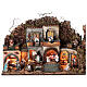 Borgo modulare presepe completo statue 10 cm napoletano 3 moduli 60X240X35 cm s3
