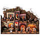 Borgo modulare presepe completo statue 10 cm napoletano 3 moduli 60X240X35 cm s5