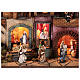 Borgo modulare presepe completo statue 10 cm napoletano 3 moduli 60X240X35 cm s8