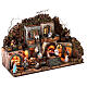 Borgo modulare presepe completo statue 10 cm napoletano 3 moduli 60X240X35 cm s13