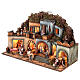 Borgo modulare presepe completo statue 10 cm napoletano 3 moduli 60X240X35 cm s15