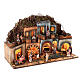 Borgo modulare presepe completo statue 10 cm napoletano 3 moduli 60X240X35 cm s16