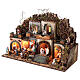 Modular Nativity village complete with 10 cm characters for Neapolitan Nativity Scene, 3 modules, 60x240x35 cm s12