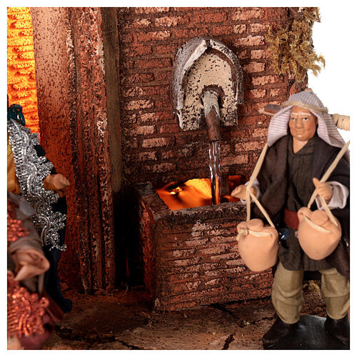 Ambientación fuente y figuras Natividad belén napolitano 16 cm 56x67x40 cm 4