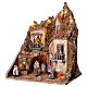 Illuminated Neapolitan Nativity Scene with fountain and characters of 10 cm 60x40x50 cm s3