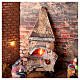 Neapolitan Nativity Scene with lights, mill, waterfall and characters of 10 cm 80x100x60 cm s6