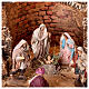 Complete Neapolitan nativity scene statues 10 cm fountain mill lights 80X100X60 cm s2