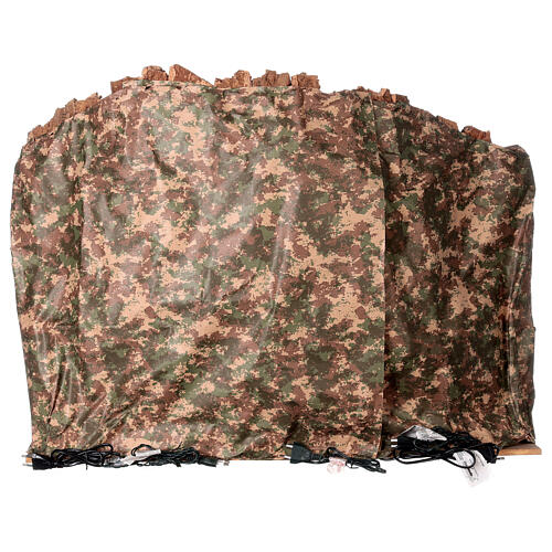 Szopka neapolitańska, figurki 10 cm, z młynem piecem i wodospadem, 65x85x50 cm 8