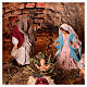 Illuminated Neapolitan Nativity Scene with wind mill, waterfall, oven and characters of 10 cm 80x100x60 cm s2