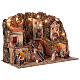 Illuminated Neapolitan Nativity Scene with wind mill, waterfall, oven and characters of 10 cm 80x100x60 cm s5