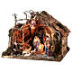Neapolitanische Krippe Hütte 12-14 cm Holz Kork beleuchtet, 30x40x30 cm s3