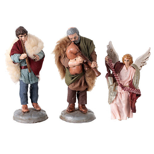 Wood and cork stable for Neapolitan Nativity Scene with 12-14 cm characters, illuminated, 30x40x30 cm 6