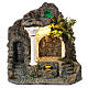 Temple with columns and brook for Neapolitan Nativity Scene with 8-10 cm characters, illuminated by LEDs, 55x55x45 cm s1