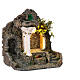 Temple with columns and brook for Neapolitan Nativity Scene with 8-10 cm characters, illuminated by LEDs, 55x55x45 cm s5