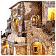 Wioska z fontaną i piecem, oświetlenie led, szopka 12 cm, wym. 55x70x42 cm s5