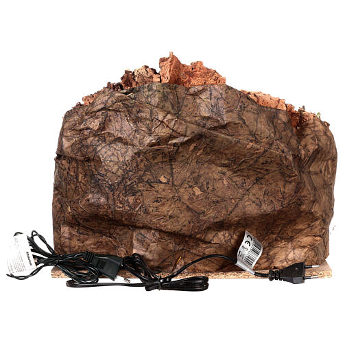 Ambientazione grotta fontana luci presepe 8 cm 30X35X25 cm 5