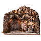 Cave setting fountain lights nativity 8 cm 30X35X25 cm s1