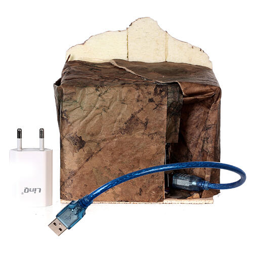 Carpenter, character with 3 mouvements for Nativity Scene of 10 cm, 15x15x20 cm 4