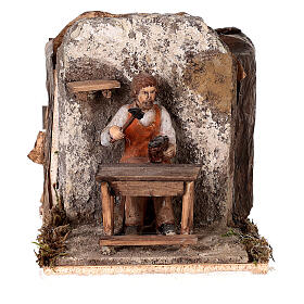 Cobbler, character with 2 mouvements for Nativity Scene of 10 cm, 10x10x15 cm
