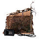 Illuminated rustic stable for Nativity Scene with 8 cm characters 20x25x25 cm s4