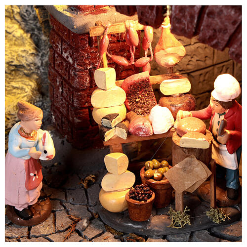 Artistic Nativity Scene with figurines in motion, characters of 6-10 cm, 75x110x60 cm 8