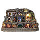 Artistic Nativity Scene with figurines in motion, characters of 6-10 cm, 75x110x60 cm s1