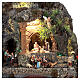 Artistic Nativity Scene with figurines in motion, characters of 6-10 cm, 75x110x60 cm s2