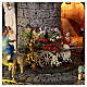 Artistic Nativity Scene with figurines in motion, characters of 6-10 cm, 75x110x60 cm s3