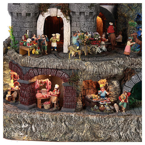 Crèche artistique santons animés 6-10 cm 75x110x60 cm 6