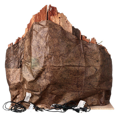 Misteczko, drewno, potok, piec, młyn i światła, 75X75X65cm 10