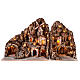 Nativity setting, set of 2, brook mill and lights, for 8-10 cm characters, 70x120x50 cm s1