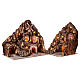 Presépio com 2 módulos ribeira moinho luzes para figuras de 8-10 cm de altura 70x120x50 cm s2