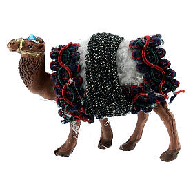 Harnessed standing camel for Neapolitan Nativity Scene with characters of 4 cm
