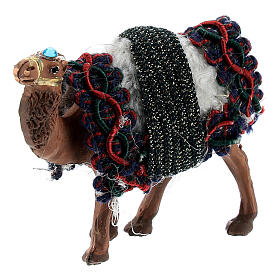 Harnessed standing camel for Neapolitan Nativity Scene with characters of 4 cm