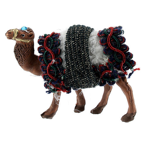 Harnessed standing camel for Neapolitan Nativity Scene with characters of 4 cm 1