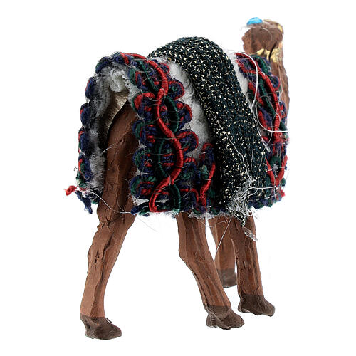 Camel figurine standing harnessed Neapolitan nativity scene 4 cm 4