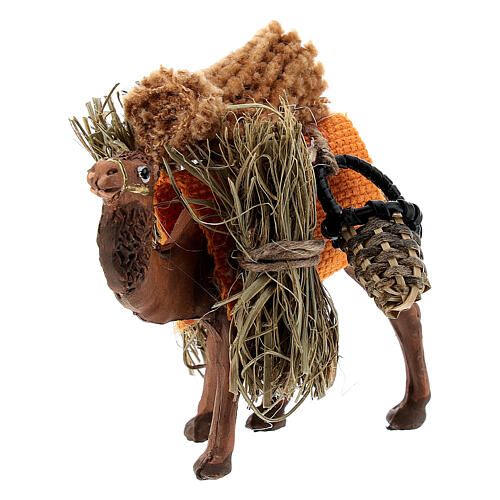 Camelo selado para Rei Mago para presépio napolitano com figuras de 4 cm 2
