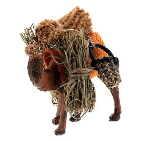 Camel figurine loaded for Magi 4 cm Neapolitan nativity