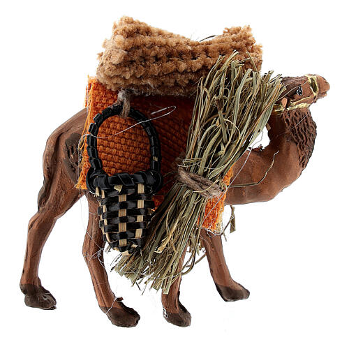 Camel figurine loaded for Magi 4 cm Neapolitan nativity 4