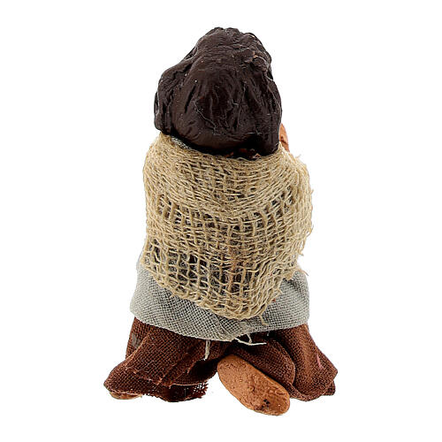 Betendes Mädchen kniend, neapolitanischer Stil – für 10 cm Krippe 4